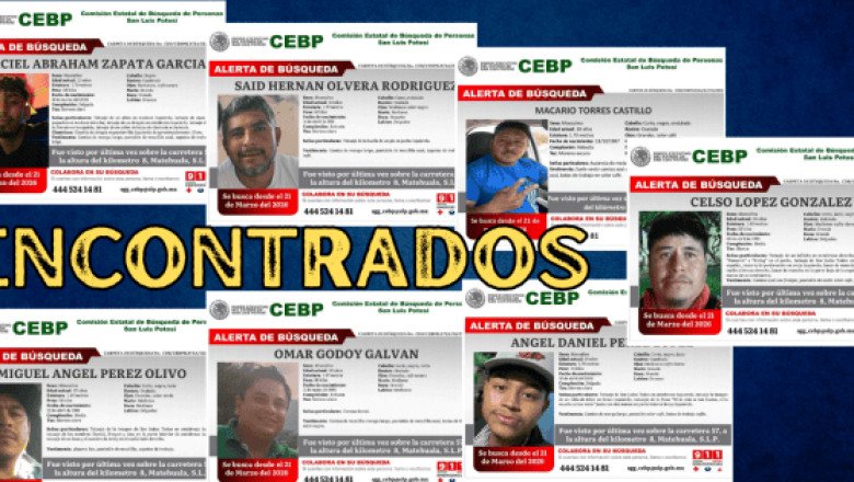 Encuentran con vida a los 7 desaparecidos de Matehuala