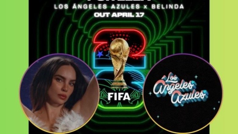 Belinda y los Ángeles Azules, en el álbum del Mundial de la FIFA