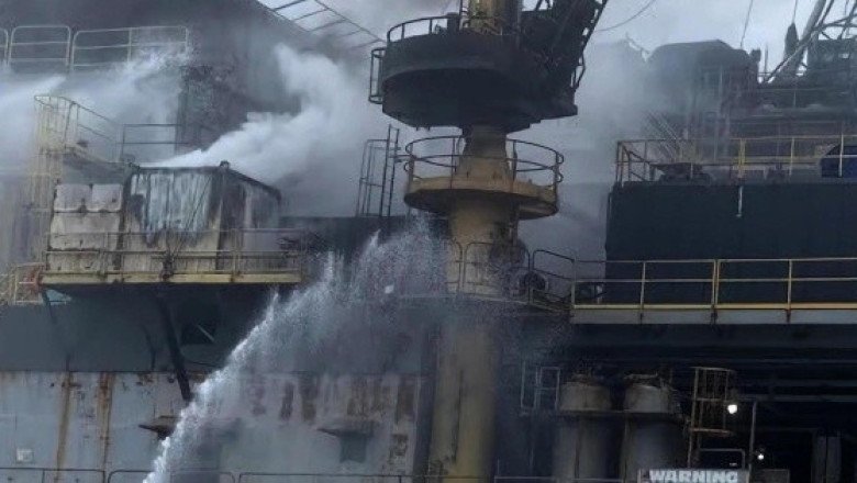 Explosión en plataforma petrolera en la costa de California provoca incendio y evacuación
