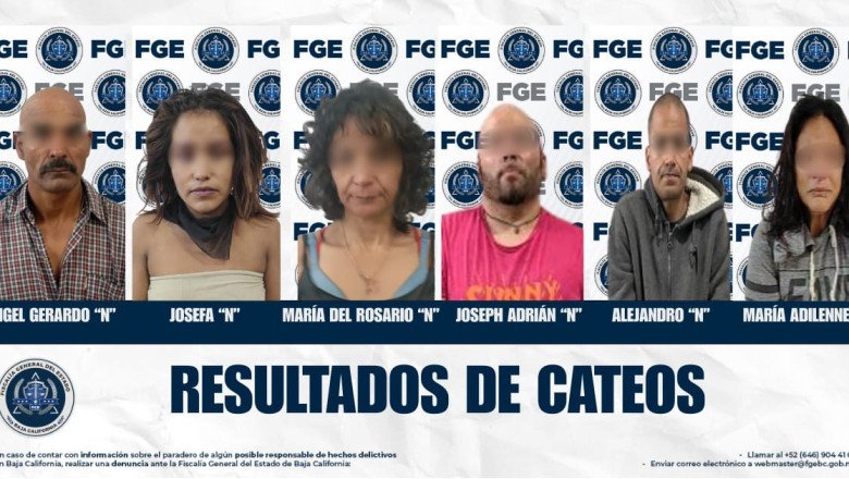 Detienen a 6 y aseguran metanfetamina durnte cateos
