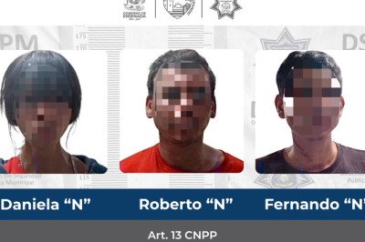 Caen tres por robo con violencia en Esteban Cantú