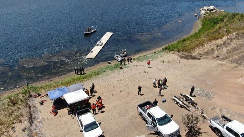 Se implementó un operativo acuático en la presa Emilio López