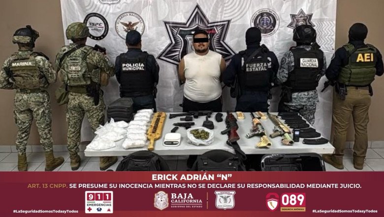 Cae “El pepón” con armas, drogas y equipo táctico