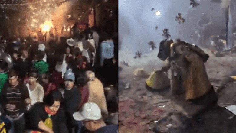 Viral: Se registra explosión por pirotecnia en fiesta patronal y se reportan 12 heridos (VIDEO)