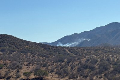 Continúa vigilancia en incendio forestal en San Vicente